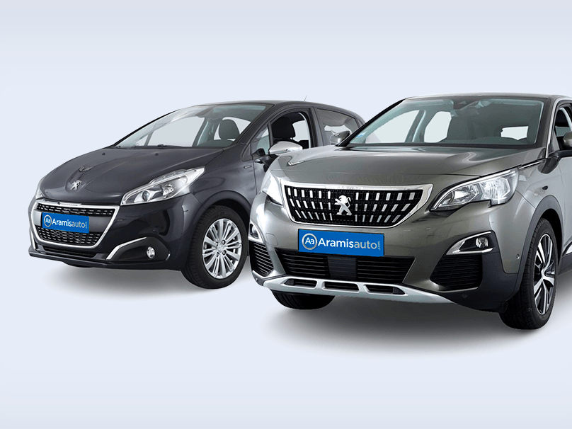 Deux Peugeot d'occasion bénéficiant de la prime à la conversion.